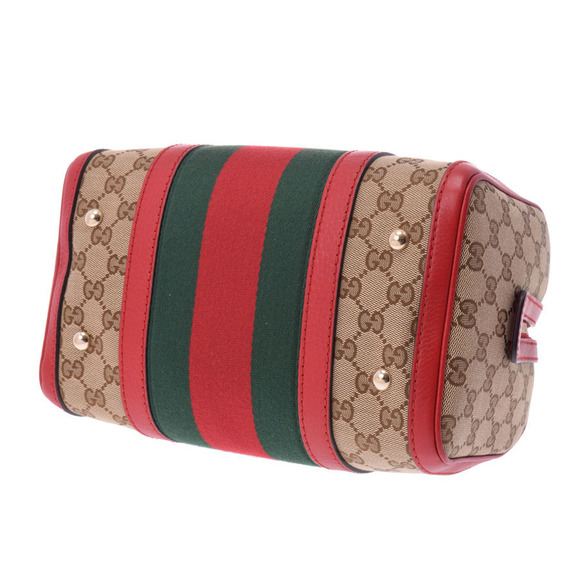Gucci Web Bag Beige Strap Red - Picture 4 of 12